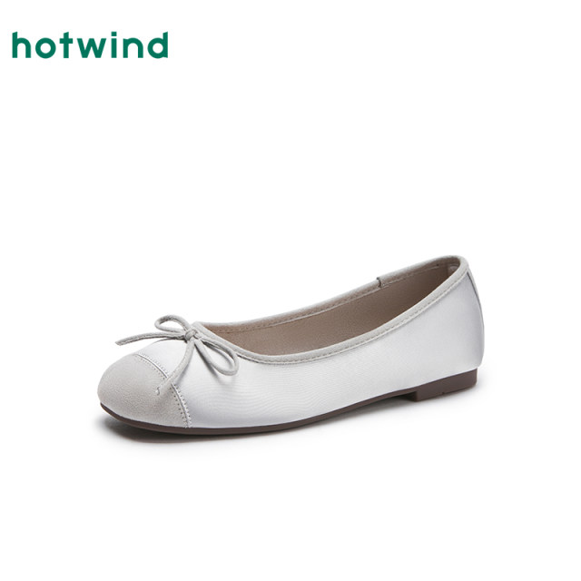 Hot air flat shoes for women 2025 summer new style silver casual shoes commuting shallow mouth women's shoes