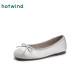 Hot air flat shoes for women 2025 summer new style silver casual shoes commuting shallow mouth women's shoes