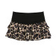 Rockmore brown leopard stitching cake skirt fashionable sexy low waist mini super short skirt