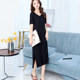 Modal's new V-neck short-sleeved ice silk nightgown thin loose nightgown home clothes can be worn casual dress outside