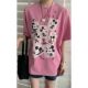 
Spot 2025 summer new product, Song Lan new product 25057 fashionable pink cartoon pattern loose short-sleeved T-shirt