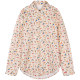 Luo Luosuke white denim outer female 2024 new printed early spring wear coat small and short jacket
