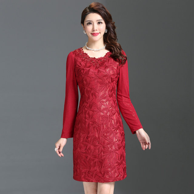 Gu Beisha high -end brand spring and autumn lady wedding banquet cheongsam wedding is thin mother dress dresses in women