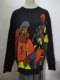 Thickened lazy style loose large board pullover round neck sweater retro personality jacquard graffiti sweater women