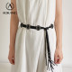 Aokang Belt Women's 2025 New Knitted Punch-free Cowhide Belt Ethnic Style Women's Waist Envelope Decoration with Skirt
