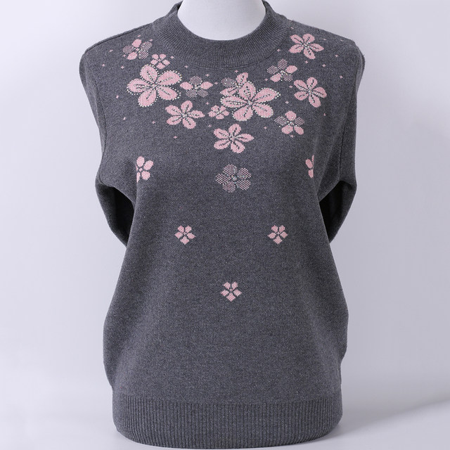 Mother's thick sweater women's winter clothing middle-aged and elderly woolen sweater long-sleeved pullover knitted bottoming shirt grandma's top