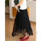 Small Ear produces a sweet mesh skirt with big hem skirt for women