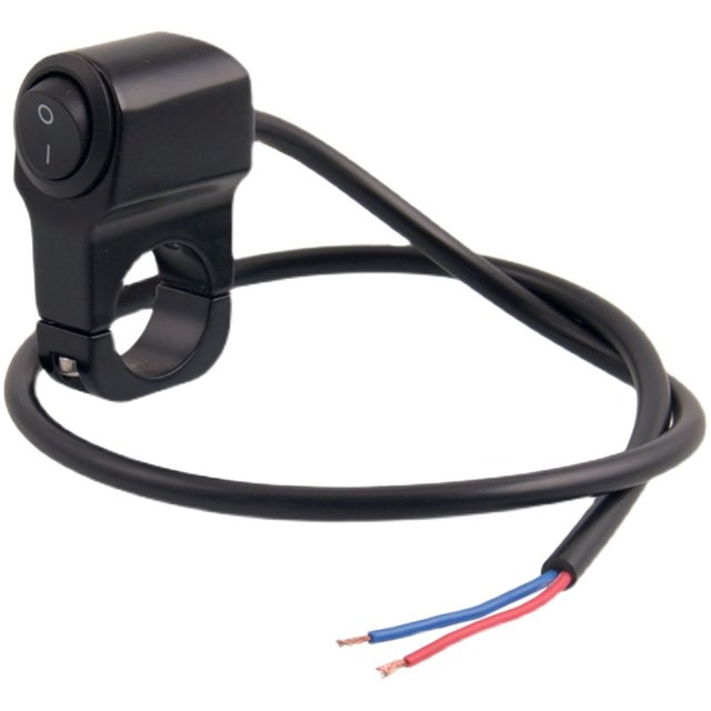 Motorcycle electric vehicle modification dual flash power switch button, self-locking power-off waterproof LED fire-off headlight switch