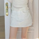 Korean direct mail Daltt summer versatile casual daily commuting pocket solid color slim A-line skirt for women