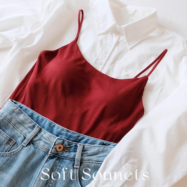 Soft Sonnets Tens Laiser with chest pad suspender vest super thin shoulder strap base with beautiful back for women