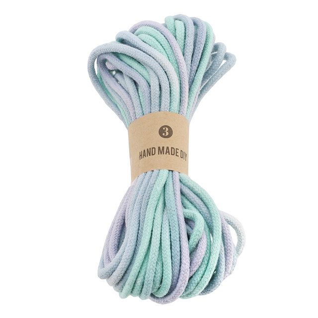 3mm gradient color core-spun cotton rope 10 meters diy bracelet bag strap braided rope macrame mobile phone bag hanging braid