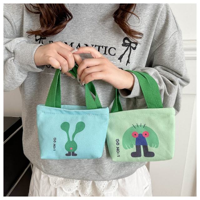 Walking bag, mini cloth bag, hand-held tote bag, canvas handbag, women's bag, small mother bag, mother and baby outing
