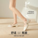 The same Mary Jane women's shoes for Gomeiqi shopping mall 2025 new thick heel small leather shoes ballet single shoes for women