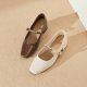 The same Mary Jane women's shoes for Gomeiqi shopping mall 2025 new thick heel small leather shoes ballet single shoes for women