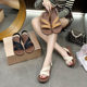Roman skirt sandals for women 2025 summer new open toe versatile beach thick sole super soft waterproof outer sandals