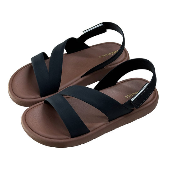 Roman skirt sandals for women 2025 summer new open toe versatile beach thick sole super soft waterproof outer sandals