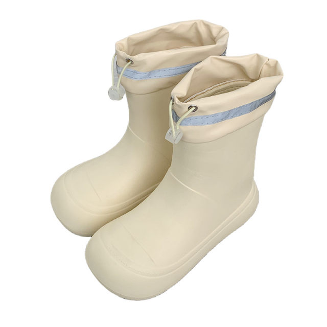 Slim strips, fashionable and fashionable ins trendy waterproof drawstring tie-up rain boots for women, all seasons, universal parent-child water boots, rain boots