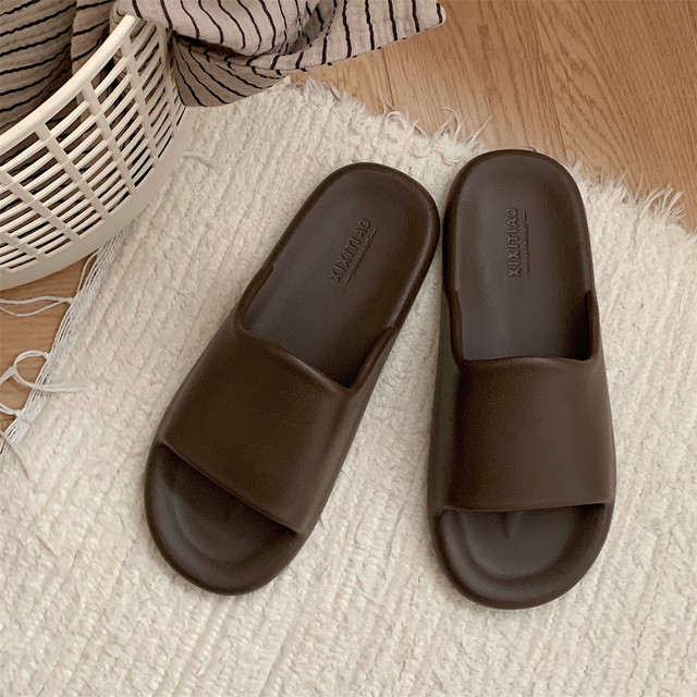 Thin strips couple casual home high-end anti-odor slippers summer eva soft bottom bathroom slippers men and women