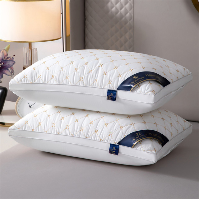Buy one get one free] Feather velvet pillow core pillow single student pillow health pillow hotel pillow five-star high school low pillow