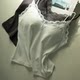 Kbra lace sexy suspender beautiful vest for women in summer with chest pad slim inner base pure erotic top
