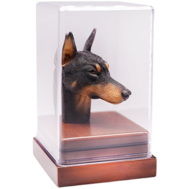 Spot Mostoys 1/6 Doberman animal head carving suit thug model movable with soldier doll ornaments