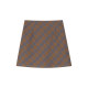 cozy days retro checkered long skirt 2025 autumn new slit A-line high-waisted skirt for women long winter