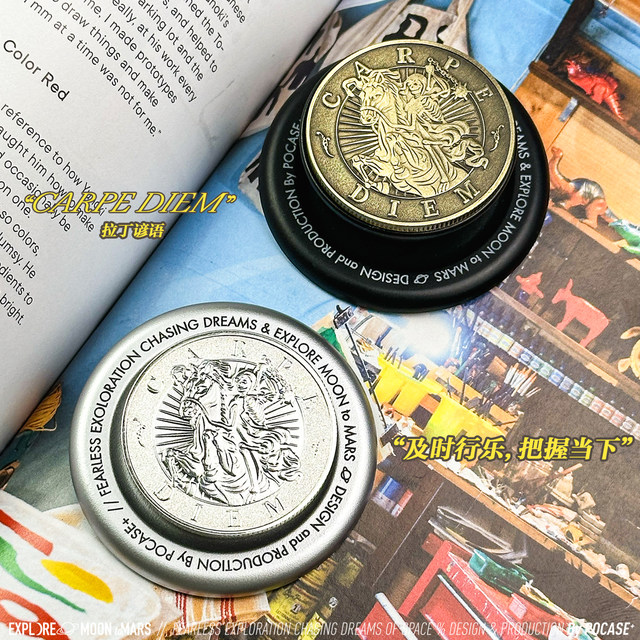 'Carpe diem, seize the moment' Latin proverb Metal cover magnetic holder for Apple iPhone