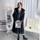 Vogana Cannes Family Large -size Original French Vocal Vull velvet Mid -long skirt temperament, waist high waist A -line dress
