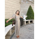 vogana Cannes home large size original French afternoon tea skirt for women's summer large v-neck waist A-line slim dress