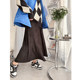 vogana Cannes home large size original autumn and winter retro loose slimming mid-length skirt for flesh-covering A-line skirt