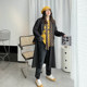 vogana Cannes home large size original autumn Korean version windbreaker jacket lapel simple temperament long suit covering flesh
