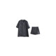 vogana Cannes home large size original retro plaid mid-sleeved suit shorts fat girl slimming suit two-piece set
