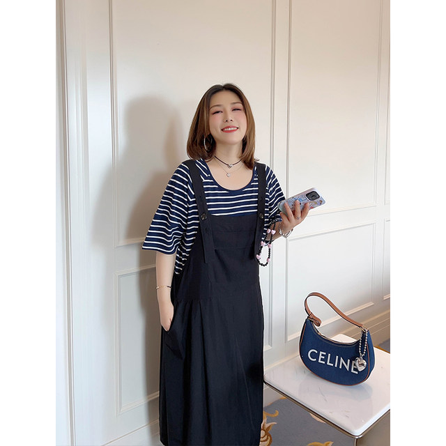 Vogana Cannes Large size original ROW wind minimal, casual loose, loose cocoon short -sleeved cotton T -shirt summer