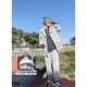 Large size original Korean leisure thickened warmth pineapple grid compound velvet jackets suit
