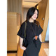 VOGANA Cannes home large size women's summer fashionable lazy pocket work skirt waist-hugging A-line dress
