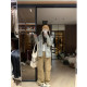 ASHENONLINE Darwin Retro Washed Wide Legs U.S. Pocket Khaki Leisure Pants Women
