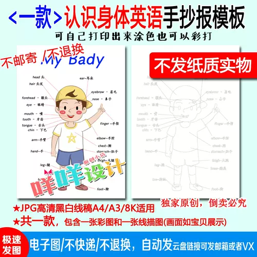 认识身体部位 新人首单立减十元 22年1月 淘宝海外