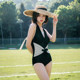 Yimeishan one-piece swimsuit for women adults in 2025 new high-end sexy triangle slimming and covering the flesh girl hot spring