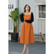 Summer new style for women, small and fresh seaside vacation high-end waistline A-line strapless long skirt