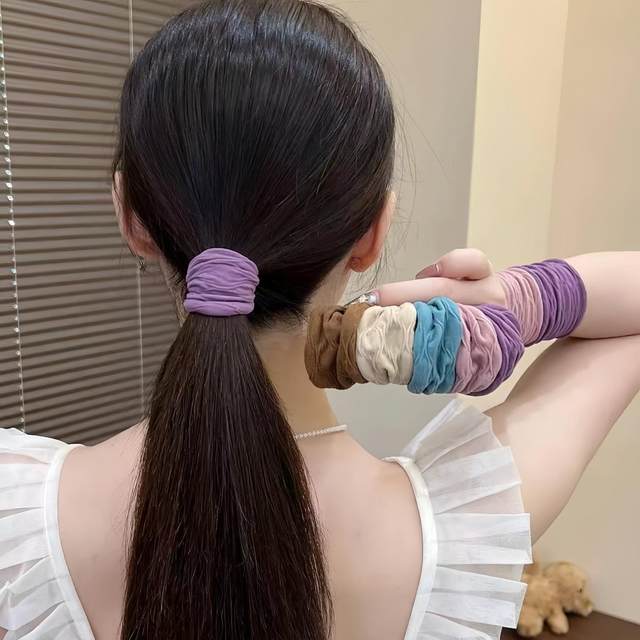 New summer ultra-wide seamless facial mask with high ponytail hair ring for women 2025 new hair tie rope without damage to hair