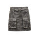 O天票 ONLY2025 spring and summer new style fashionable cool feeling old high waist PU miniskirt skirt women's versatile
