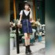 TQ District Aizhi Vero Moda Spring and Summer New Retro A-spoke Zipper Skirt Women's Fashionable and Versatile Trendy