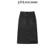 Peacebird Women's New Year Autumn and Winter Denim Long Skirt A1HFE4179
