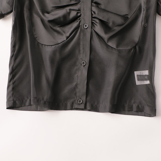 243489 Summer shirt Shenzhen women's mid-length short-sleeved collar
