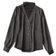 244839 Autumn shirt women's middle long sleeve tall neck
