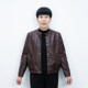 Fashionable mother autumn leather jacket simple and atmospheric 2025 new women's spring and autumn leather jacket top short
