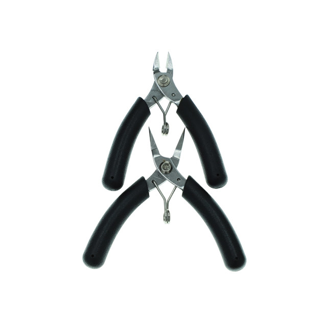 Fine small stainless steel toothless fine needle nose pliers round nose oblique shear hand-wrapped jewelry diy jewelry tool pliers