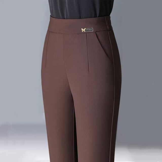 Black imitation suit pants for women in spring and summer thin 2025 new Harlan straight large size nine-point small cigarette pants trendy