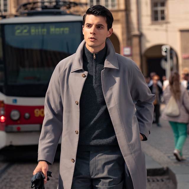 Mr. Bu Bu Half-Height Zipper Cardigan 2025 Autumn New Business Men's Sweater Outside BT12251