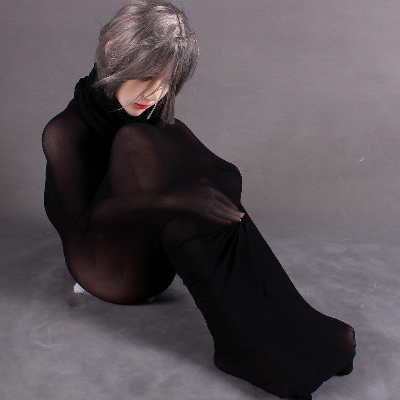 情调性感全身无缝连体丝袜男女大码加长情侣睡袋包头头套紧身袜